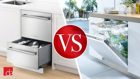 SIGN ME UP We promise, no spam ever.  Follow Us for More Great Articles Two Drawer Dishwasher, Single Drawer Dishwasher, Dishwasher Drawers, Future Kitchen Design, Dishwasher Drawer, Double Drawer Dishwasher, Modern Kitchen Gadgets, Kitchen Triangle, Drawer Dishwasher