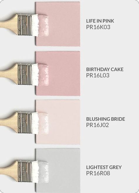 Pink Gray Bedroom, Girls Room Colors, Hiasan Bilik Tidur, Pink Bedrooms, Shabby Chic Bedroom, Trendy Living Rooms, Room Paint Colors, Kraf Diy, Bedroom Paint Colors