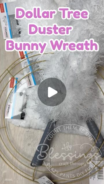 Colette L. Baran on Instagram: "Diy Dollar Tree Duster Bunny Wreath #easycrafts #dollartreediy #blessingscrafttherapy #eastercrafts #repurposed #springcrafts" Easter Bunny Wreath Diy, Dollar Tree Bunny, Bunny Wreath Diy, Spring Diy Projects, Craft Therapy, Easter Spring Crafts, Easter Wreath Diy, Easter Bunny Crafts, Wreath Frame