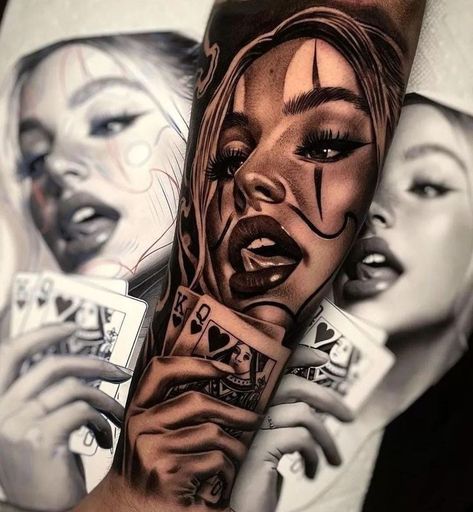 Woman Face Tattoo For Men, Tattoo Of Woman Faces, Tattoos For Men Family, Chicano Tattoos Sleeve For Men, Tattoo Ideas Son, Chicano Arm Tattoo, Simple Face Tattoo, Baby Face Tattoo, Chicano Girl Tattoo