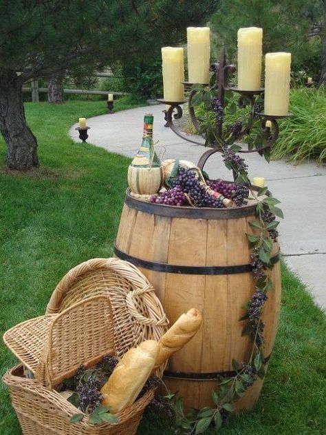 Winery decor #MacGrillHalfPricedWine #MacGrillHalfPriceWine @Macaroni Grill Vineyard Wedding Theme, Bridal Shower Wine Theme, Italian Themed Parties, Italian Party, Italian Theme, Wine And Cheese Party, Wine Tasting Party, Under The Tuscan Sun, Tuscan Wedding