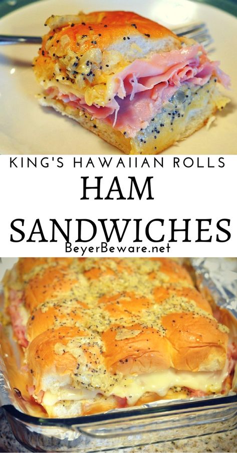 Hawaiian Roll Ham Sandwiches, Hawaiian Sandwiches, Perfect Ham, Ham Sandwich Recipes, Hawaiian Roll Sandwiches, Ham Sliders, King Hawaiian Rolls, Sweet Dinner Rolls, Rolled Sandwiches