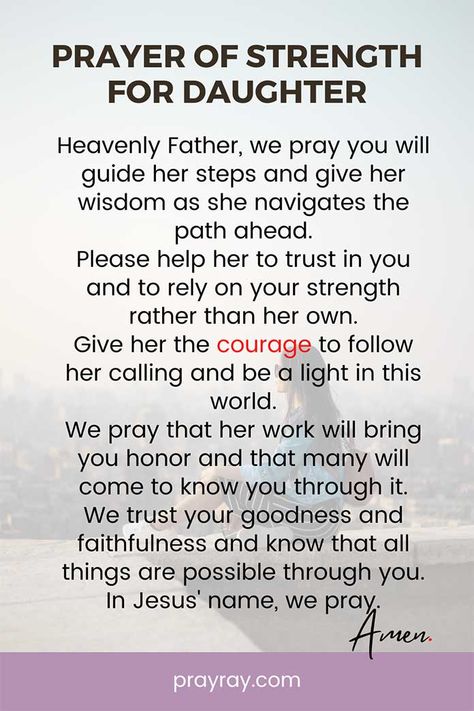 Prayer for my daughter to give her Strength, Protection, and Healing Morning Prayer For Family, Poem To My Daughter, Prayer For Daughter, Petition Prayer, Prayer For My Marriage, Prayers For My Daughter, Prayer For My Family, Inspirational Horse Quotes, Prayer For My Children