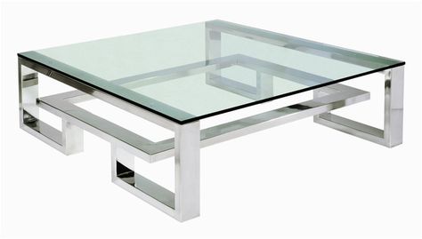 Square Glass Coffee Table, Centre Table Design, Modern Wood Coffee Table, Steel Furniture Design, Stainless Steel Coffee Table, Coffee Table Design Modern, Stainless Steel Furniture, Welded Furniture, Steel Coffee Table