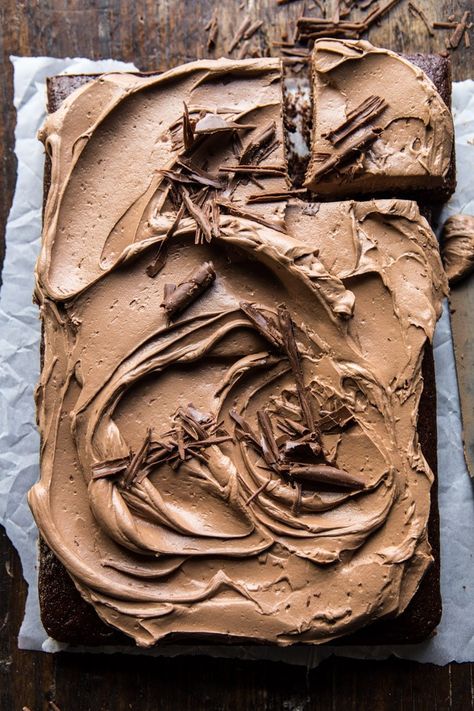 Milk Chocolate Fudge, Half Baked Harvest Recipes, Chocolate Fudge Frosting, Chocolate Sheet Cake, Chocolate Wedding, Fudge Frosting, Slow Cooker Desserts, Sheet Cake Recipes, Sheet Cakes