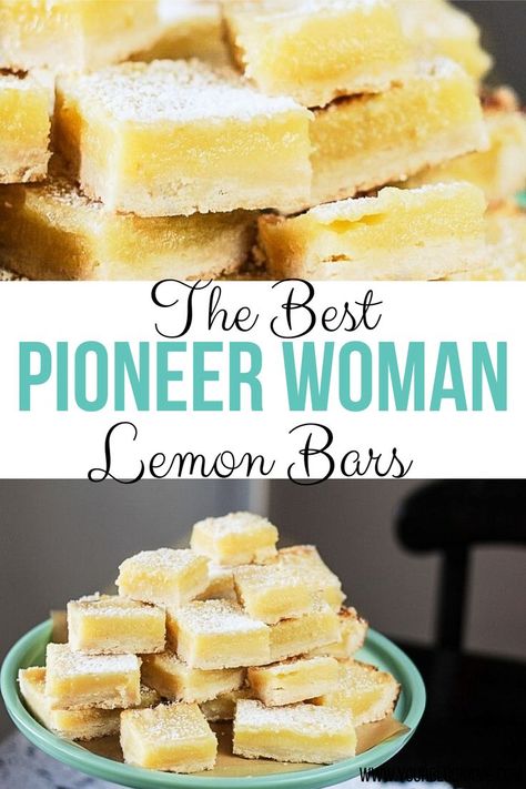 Pioneer Woman Lemon Bars, Lemon Bars Pioneer Woman, Lemon Bar, Lemon Bars Recipe, Lemon Dessert Recipes, Dessert Bar Recipe, Lemon Flavor, Bar Recipes, Bar Cookies