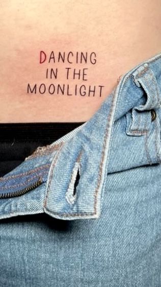 Dancing In The Moonlight Tattoo, Moonlight Tattoo, Memory Tattoos, Soul Tattoo, Dancing In The Moonlight, Simple Tattoo, Memorial Tattoos, Simple Tattoos, Dancing