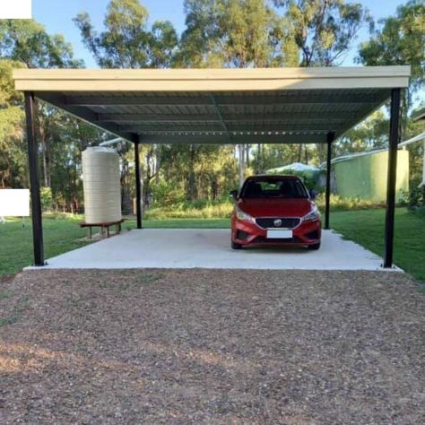 Skillion Carport at DuckDuckGo Single Carport, Carport Prices, Hip Roof Design, Carport Kits, Skillion Roof, Double Carport, Cheap Sheds, Carport Designs, Outdoor Shelters