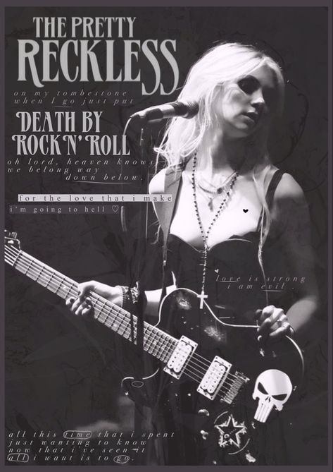 Taylor Momsen Poster, Avril Lavigne Poster Vintage, Pretty Reckless Aesthetic, The Pretty Reckless Poster, Taylor Momsen Aesthetic, Avril Lavigne Poster, Rockstar Poster, Grunge Posters, Pretty Reckless