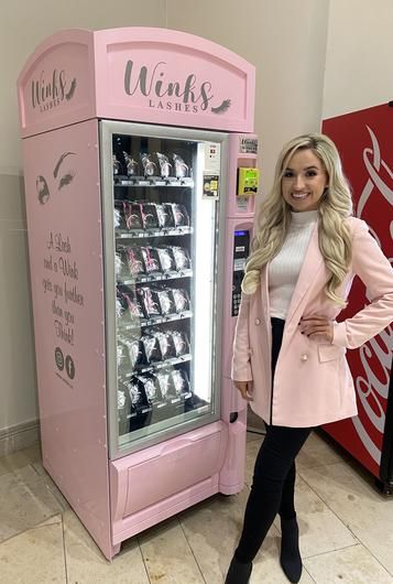 Lash Vending Machine Ideas, Beauty Entrepreneur Ideas, Beauty Vending Machine Ideas, Eyelash Vending Machine, Eyelash Vending Machine Business, Strip Lash Business Ideas, Lash Vending Machine, Makeup Suite, Perfume Vending Machine