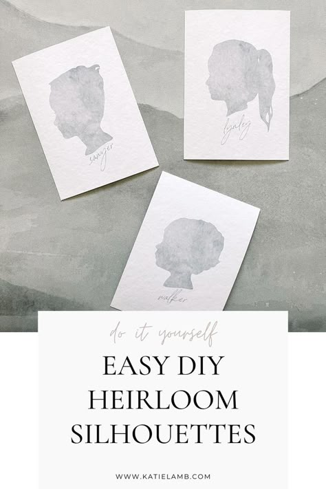 Heirloom Portraits, Nifty Crafts, Silhouette Diy, Photography Education, Silhouette Portrait, Craft Time, Baby Crafts, Diy Easy, Kids Art Projects