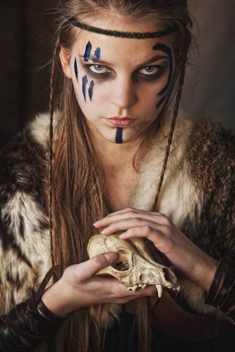 https://flic.kr/p/bxpN8s | Julia [9] Viking Face Paint, Warrior Makeup, Viking Makeup, Viking Warrior Woman, Viking Costume, Viking Warrior, Fantasy Makeup, Costume Makeup, Face Painting