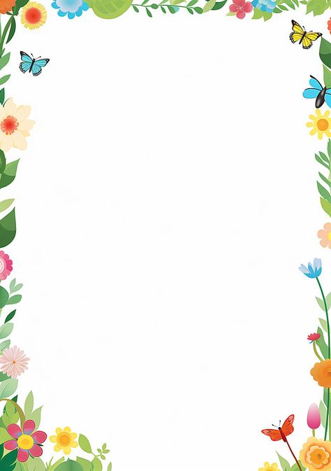 picture frame template in spring garden with flowers and butterflies Spring Borders And Frames, Background Slide, Butterflies Background, Picture Frame Template, Butterfly Border, Portfolio Kindergarten, Garden With Flowers, Border Background, Wedding Card Frames