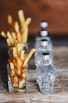 French 🍟 Wedding Hors D'oeuvres, Canadian Party, Hospitality Photography, Canadian Dishes, Crystal Head Vodka, Dragon Wedding, Canadian Wedding, Red And White Weddings, Purple Tree