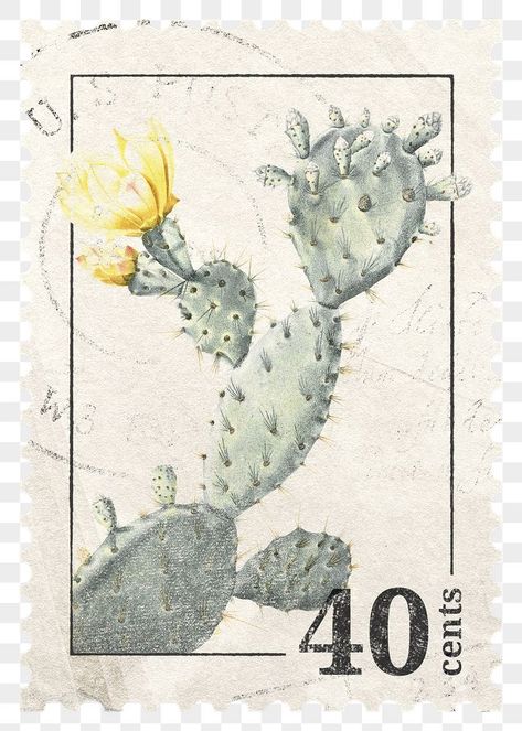 Cactus Stamp Tattoo, Cactus Aesthetic Vintage, Stamps Aesthetic, Stamp Aesthetic, Postage Stamp Tattoo, Aesthetic Cactus, Cactus Aesthetic, Cactus Stamp, Cactus Printable