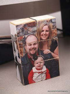 Picture Block Puzzle - Housewife Eclectic Christmas Vinyl Projects, Picture Cube, Wood Craft Patterns, Block Puzzle, Monthly Pictures, Gift Crafts, Photo Cubes, Diy Photo Frames, Diy Anniversary