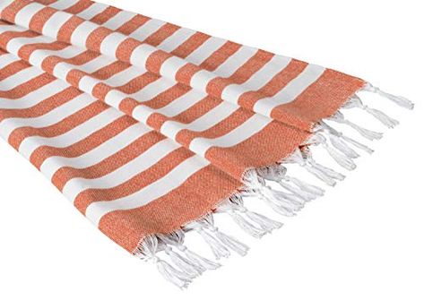 Sandy Beaches 100% Organic Cotton Turkish Towel, Large Beach Towel/Bath Towel, 39x70 (Tangerine) Head Wrap Pattern, Large Beach Towels, Towel Wrap, Shower Cap, Wrap Pattern, Terry Towel, Sandy Beaches, Turkish Towels, Cancun