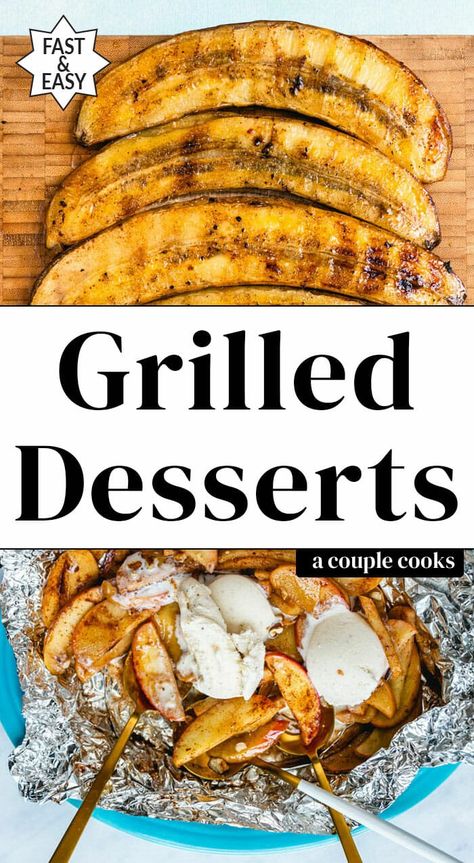 Best Grilled Vegetables, Vegetarian Grilling Recipes, Grilled Side Dishes, Grilled Bananas, Family Favorite Recipes, Grilled Desserts, Grilled Dinner, Grilled Fruit, Vegetarian Cookbook