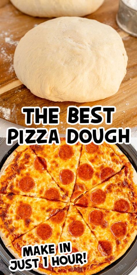 The best homemade pizza dough recipe! It's fast, easy to make, and delicious! The only same day pizza dough recipe you'll ever need! Perfect Pizza Dough Recipe, Italian Pizza Dough Recipe, Best Pizza Dough Recipe, Perfect Pizza Dough, Skillet Pizza, Pizza Dough Recipe Easy, Best Pizza Dough, Best Homemade Pizza, Easy Pizza Dough