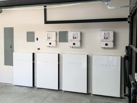 Solar Equipment Tesla Powerwall And Battery Installations – Hot Purple Energy Purple Energy, Tesla Solar, Security Room, Tesla Battery, Tesla Powerwall, Power Wall, Electrical Conduit, Residential Solar, Electrical Work