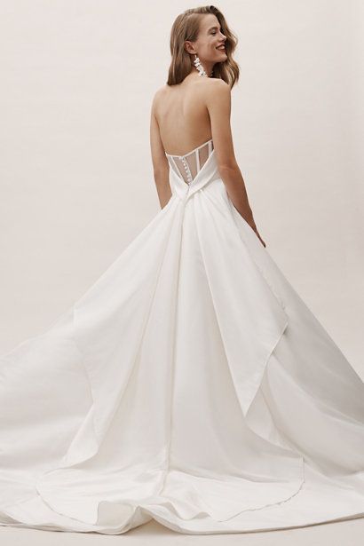 Ivory Carrington Gown | BHLDN Wedding Dresses Taffeta, Western Wedding Dresses, Wedding Dresses Corset, Jenny Yoo, Wedding Dresses Strapless, Brides Wedding Dress, Dress Inspo, Modern Wedding Dress, Indian Wedding Dress