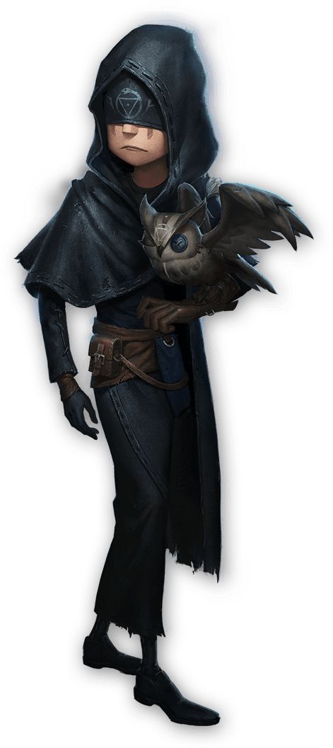 Eli Clark is a Seer possessing the Great Eye, and this mysterious ability is obviously related to his trusted owl who accompanies him. Eli Clark, also known as the Seerand previously known as the Fortune Teller, is a survivor available for purchase after completion of the prologue. He is one of the 30 playable Survivors added to Identity V. 1 Appearance 2 Backstory 3 Gameplay 3.1 External Traits 4 Character Details 5 Appearance Decoration 5.1 Costumes 5.1.1 C-Tier 5.1.2 B-Tier 5.1.3 A-Tier ... Scruffy Hair, Eli Clark, The Mind's Eye, Tv Tropes, Owl Cartoon, Identity V, Divine Light, Human Soul, Animal Companions