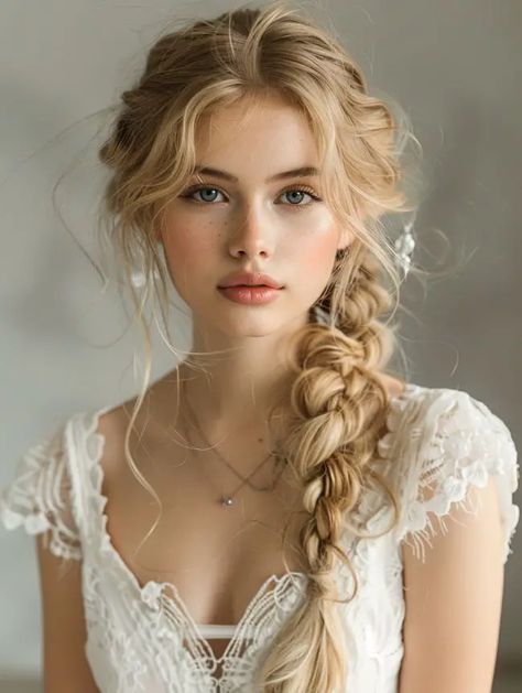 Blonde Wedding Hair, Fishtail Braid Hairstyles, Blowout Hair, Elegant Updo, Looks Black, Short Hair Styles Easy, Wedding Hairstyles For Long Hair, Half Up Hair, Hairstyles For Round Faces