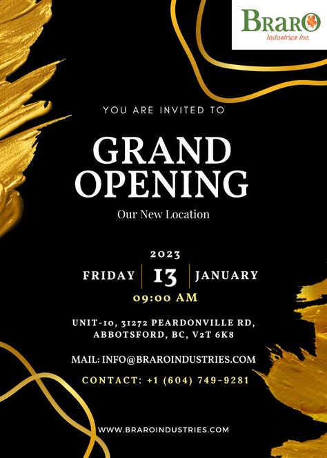 Grand Opening Invitations, New Location, Invitation Card Design, Tattoo Shop, You Are Invited, Grand Opening, Invitation Cards, Independence Day, Design Projects