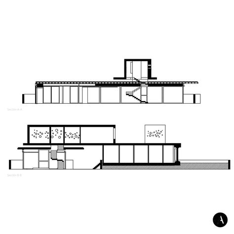 Casa en un huerto de cerezos (Juan Domingo Santos) + Hemeroscopium House (Ensamble Studio) + Eames House (Charles y Ray Eames) Eames House, Ray Eames, Floor Plans, Santos