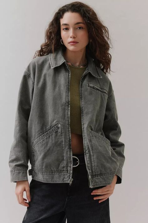 BDG Daniel Canvas Jacket | Urban Outfitters Canada Bdg Jacket, Canvas Jacket, Workwear Jacket, Back To School Outfits, New Wardrobe, Outerwear Jackets, Pretty Outfits, Work Wear, Urban Outfitters