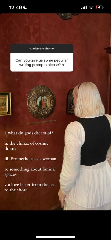 Whimsical Writing Prompts, Poetry Prompts Deep, Dnd Prompts, Storytelling Aesthetic, Lady Dakota, Dakota Warren, Writing Prompts Poetry, Poetry Prompts, Writing Inspiration Tips