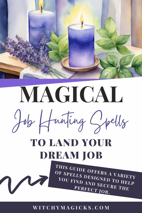 Magical job hunting spells to land your dream job! This guide offers a variety of spells designed to help you find and secure the perfect job. From charm bags to candle spells, discover how to use magic to enhance your job search. Click now to start your journey to career success!  #JobHuntingSpells #DreamJob #Witchcraft #CareerMagic #SuccessSpells Spell To Help Someone Get A Job, Job Spell, Road Opener Oil, Finding The Right Career, Spells For Beginners, Perfect Job, Magic Crafts, Magic Day, Spell Designs