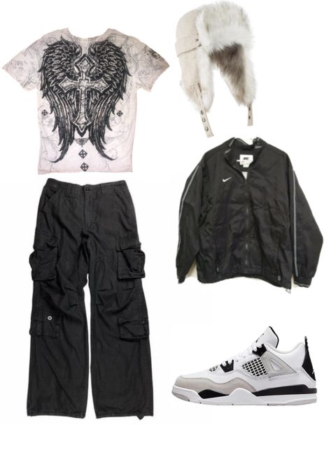 Y2k Outfits Ideas Men, Baggy Y2k Streetwear, Swag Fits Men, Y2k Style Outfits Men, Y2k Goth Outfits Men, Y2k Grunge Outfits Masc, Emo Streetwear Men, Grunge Y2k Male Outfits, Y2k Mens Clothes