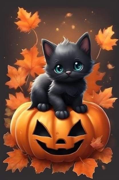 Cute Halloween Pics, Chaotic Energy, Happy Halloween Pictures, Halloween Kitty, Patriotic Pictures, Halloween Wallpaper Backgrounds, Halloween Wallpaper Cute, Year 9, Halloween Artwork