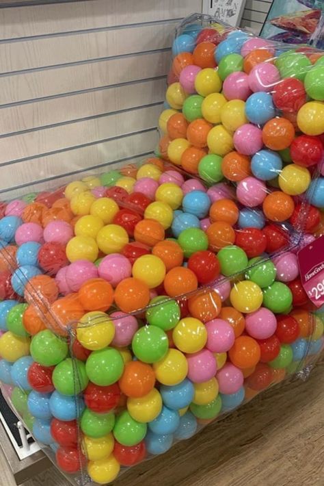 Ball Pit Storage Ideas, Kawaii House, Ball Pit Balls, Candy Room, Indie Decor, Inflatable Chair, Christmas Presents For Kids, Wooden Play Kitchen, Ball Storage