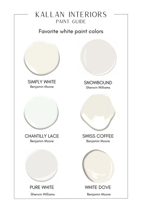 Benjamin Moore Snowbound, Simply White Vs Chantilly Lace, Snowbound Vs White Dove, White Dove Benjamin Moore Walls, Popular White Paint Colors, Popular White Paint, Favorite White Paint Colors, Benjamin Moore Chantilly Lace, Chantilly Lace Benjamin Moore