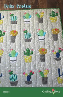 Cactus Quilt, Fox Quilt, Baby Cactus, Appliqué Quilts, Quilt Modernen, Quilt Sewing Patterns, Quilt Care, Cabbage Rose, Quilt Baby