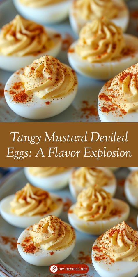 Elevate your deviled eggs with the perfect balance of tangy mustard and creamy mayo. Learn how to achieve flavor perfection! #TangyDeviledEggs #MustardRecipes #FlavorfulAppetizers Different Deviled Egg Recipes, Mustard Deviled Eggs, Angel Eggs, Eggs Deviled, Devil Eggs, Thanksgiving Deviled Eggs, Perfect Deviled Eggs, Southern Deviled Eggs, Deviled Eggs Recipe Easy