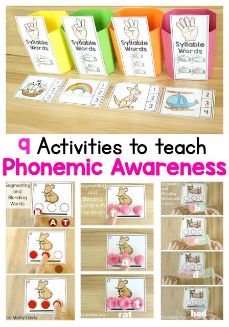 Emergent Literacy, Phonological Awareness Activities, Learning Phonics, Phonemic Awareness Activities, Blend Words, Preschool Literacy, Activities For Children, Phonics Kindergarten, Phonological Awareness