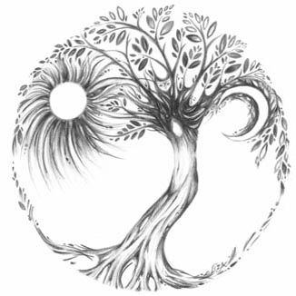 This would actually be a rad tattoo! Willow Tree Tattoos, Kunst Tattoos, Tree Of Life Art, Pagan Art, Tree Of Life Tattoo, Tattoo Life, The Tree Of Life, Tree Drawing, Tree Tattoo