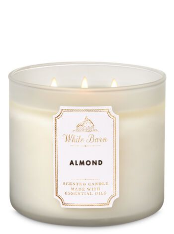 Almond 3-Wick Candle - White Barn | Bath & Body Works Room Wishlist, White Barn, Birthday Wishlist, White Candles, Room Inspiration Bedroom, Christmas Wishes, Christmas Wishlist, Dream Room, Bedroom Makeover