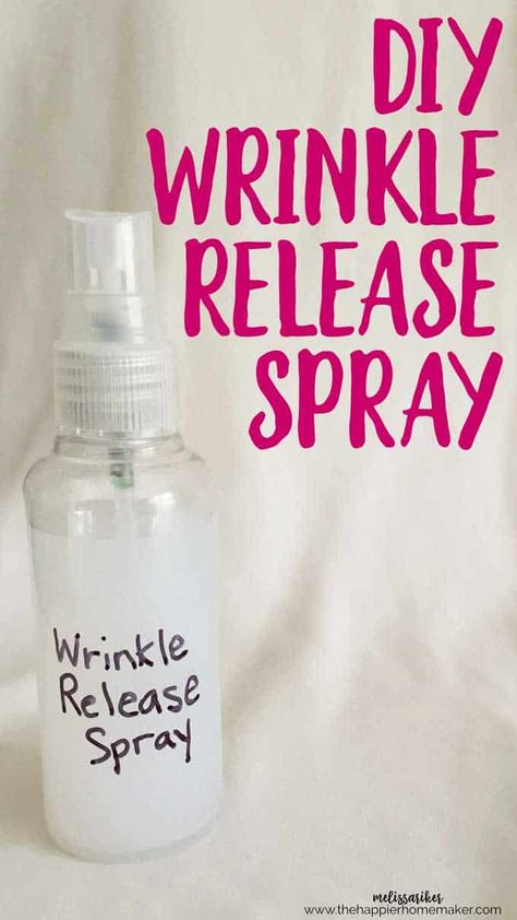 Wrinkle Release Spray Diy, Diy Wrinkle Release Spray, Diy Wrinkle Release, Laundry Diy, Wrinkle Release Spray, Diy Wrinkles, Wrinkle Release, How To Get Rid Of Pimples, Diy Sprays