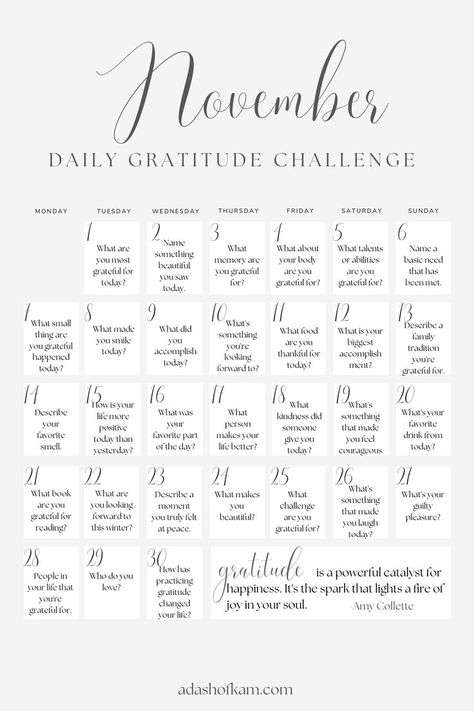 November 2024 Journal Prompts, November Journal Challenge, Thankful November Challenge Kids, Grateful Challenge 30 Day, November Thankful Challenge 30 Day, November Grateful Challenge, November Thankful Challenge For Kids, Gratitude Challenge 30 Day, Journal November Ideas