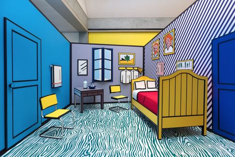 California Travel Guide, Food And Culture, Interactive Walls, Roy Lichtenstein, 2d Design, Pop Up Store, Booth Design, Cafe Interior, California Travel