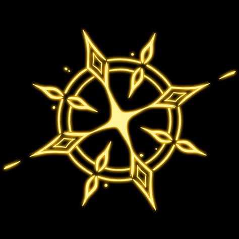 Sun Staff Design, Fire Symbol Design, Absolute Solver Symbol, Light Magic Aesthetic, Star Symbol Design, Grimoire Design, Sigil Design, Haunted House Drawing, Gold Symbol