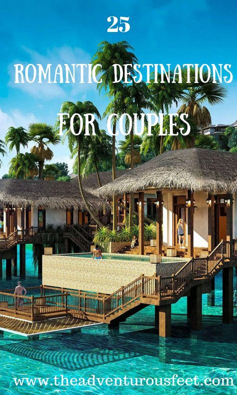 Are you planning your honeymoon or a romantic getaway? Here are the most romantic places in the world. #romanticdestinationsforcouples #romanticplacesintheworld #couplesgetaway #honeymoon #destinations #romance #themaldives #paris Honeymoon Places Romantic Getaways, Most Romantic Honeymoon Destinations, Most Romantic Places In The World, 20th Anniversary Trip Ideas, Beautiful Honeymoon Places, Florida Honeymoon, Romantic Settings, Best Romantic Getaways, Vacay Ideas