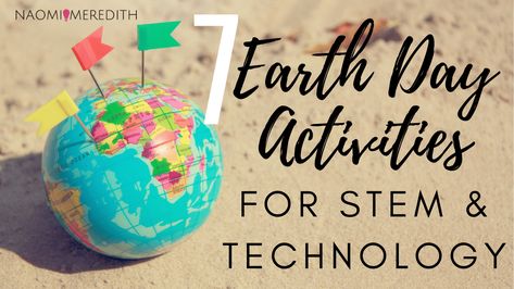 Spring is in the air and it’s a great time to remind students of ways that they can continue to take care of the Earth and make a difference.   Earth Day is a great celebration of this. In response to that, here are 7 Earth Day activities that integrate STEM and technology to commemorate this day. Stem Club Activities, Earth Day Stem Activities, Earth Day Stem, Spring Stem Activities, Take Care Of The Earth, Sustainability Activities, Earth Activities, Elementary Technology, Elementary Stem Activities