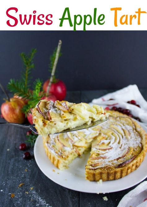 Swiss Dessert Recipes, Thanksgiving Apples, Elegant Fall Desserts, Swiss Desserts, February Recipes, Swiss Cuisine, Dessert Thanksgiving, Swiss Food, Apple Tart Recipe