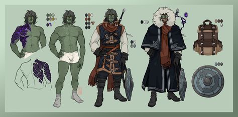 https://svenskkaktus.tumblr.com/ Forge Cleric, Orc Dnd, Grimm Tales, Half Orc, Character Inspo, Character Sheet, Top Down, Fantasy Fashion, Dnd Characters