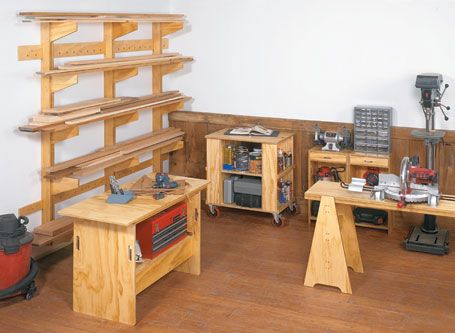 5 Easy-To-Build Plywood Projects | Woodsmith Plans Woodsmith Plans, Garage Workshop Plans, Lumber Rack, Woodworking Organization, Plywood Projects, Lumber Storage, Woodworking Equipment, Woodworking Box, Woodworking Toys